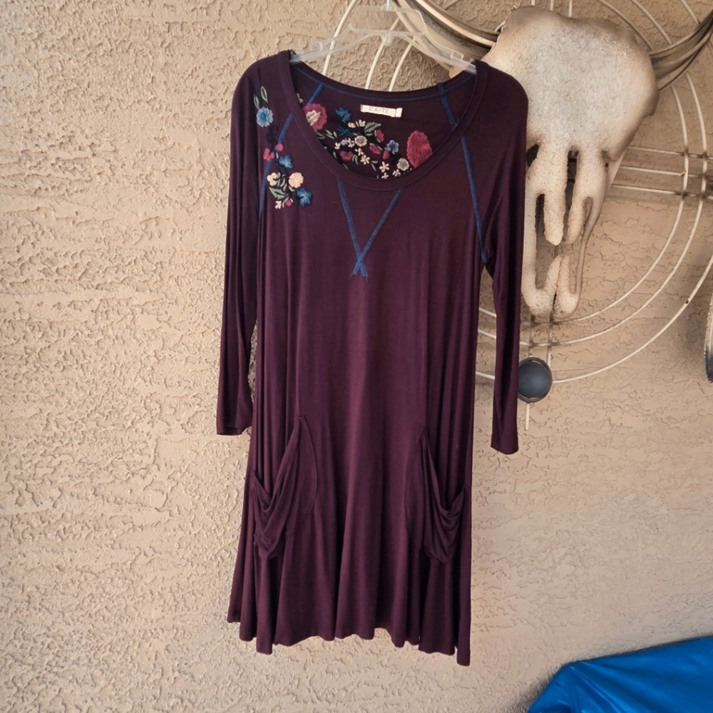 Embroidered midi dress